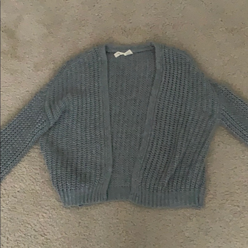 Cute Loose Knit Grey Cardigan